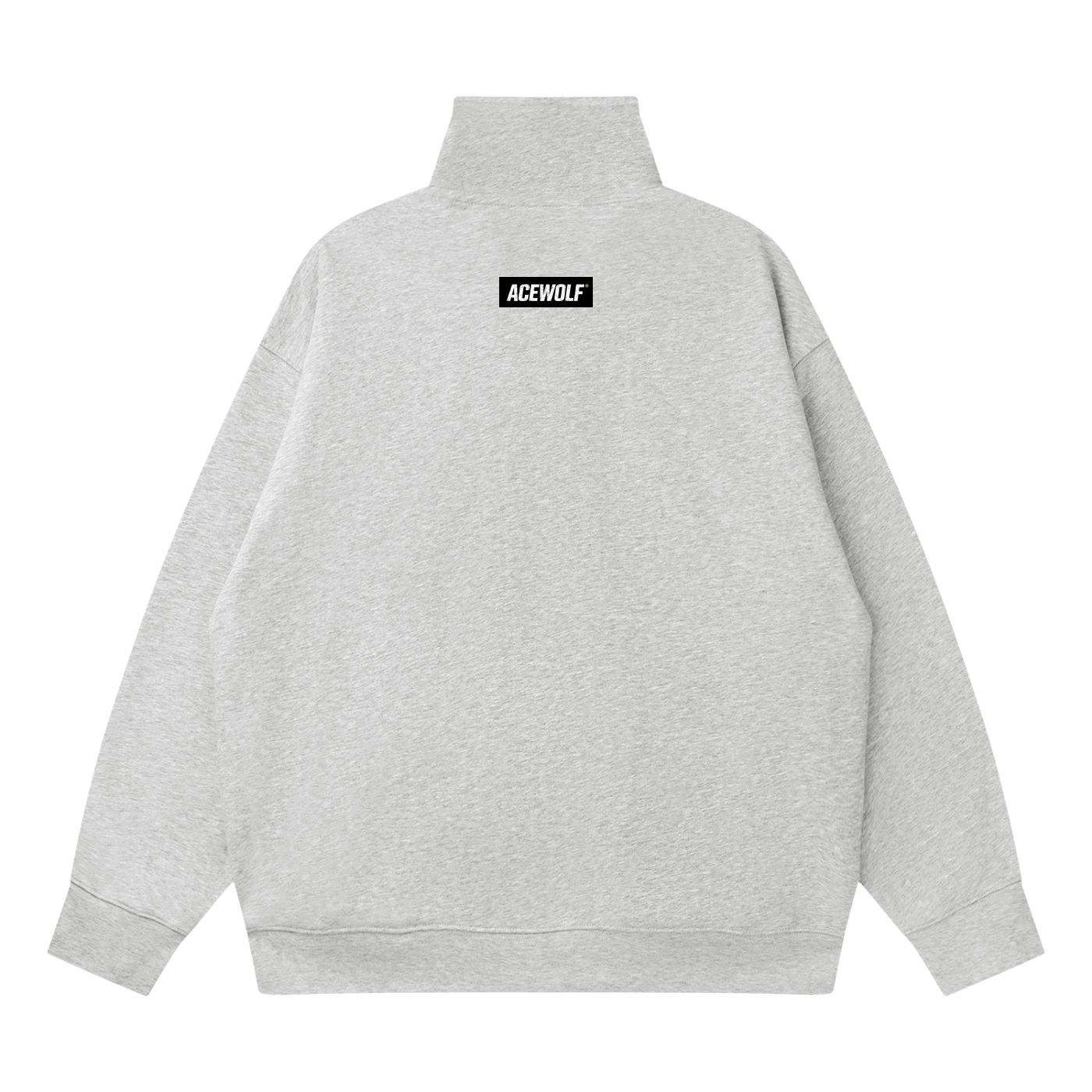 ACEWOLF® QUARTER-ZIP DROP SHOULDER SWEATSHIRT - FLOWER GREY