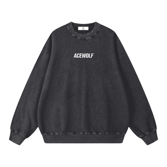 ACEWOLF® OVERSIZED SWEATSHIRT - BLACK