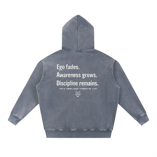 ACEWOLF® YRYP OVERSIZED FLEECE HOODIE - STEEL BLUE