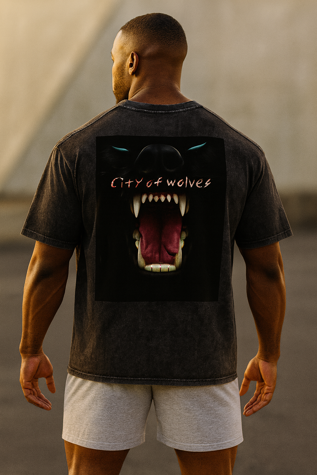 ACEWOLF® 'CITY OF WOLVES' OVERSIZED TEE