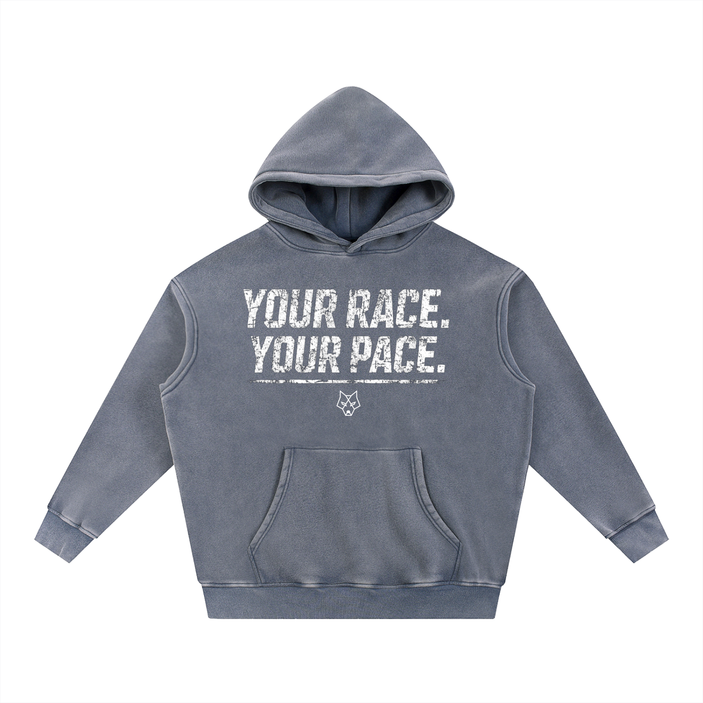 ACEWOLF® YRYP OVERSIZED FLEECE HOODIE - STEEL BLUE