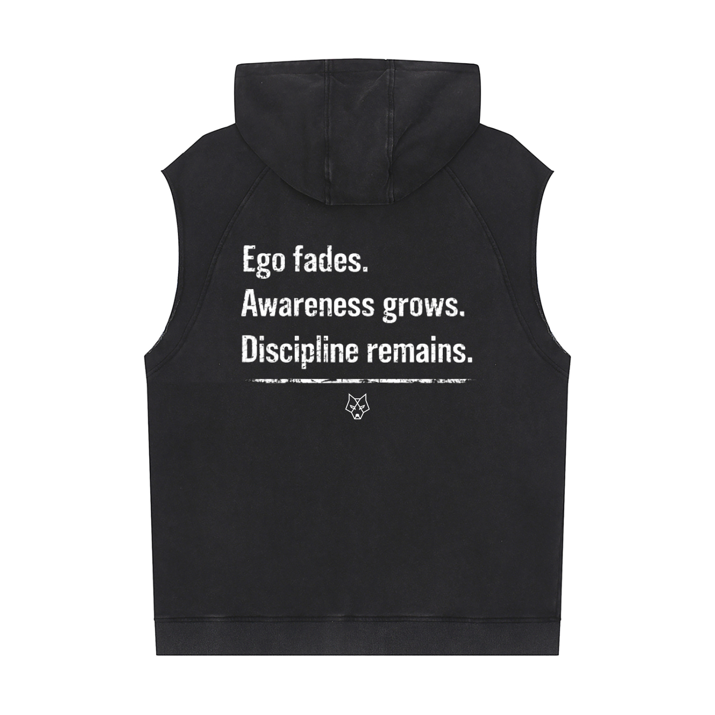 ACEWOLF® YRYP SLEEVELESS HOODIE - BLACK