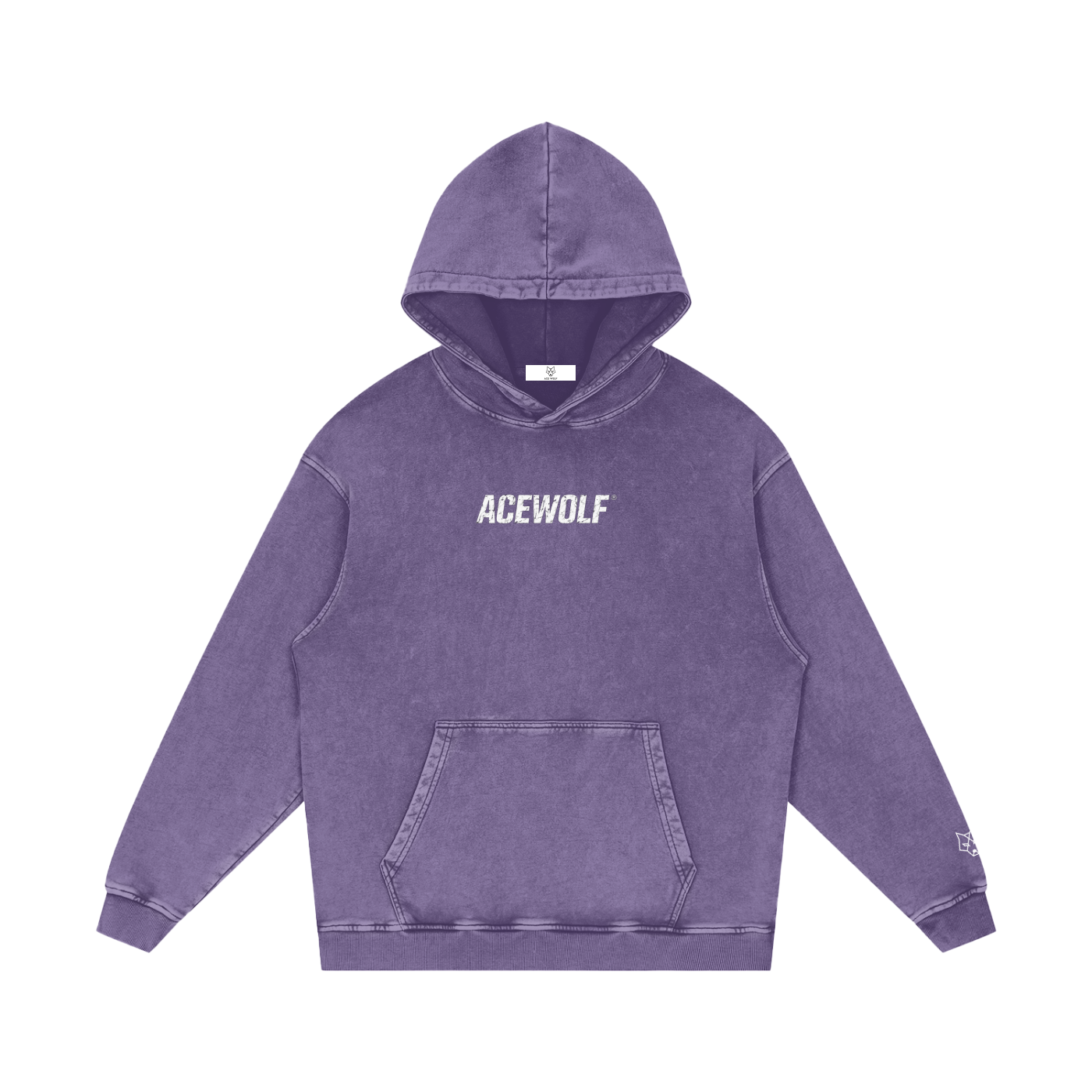 ACEWOLF® 'CHAMPIONSHIP RUN' OVERSIZED HOODIE - PURPLE