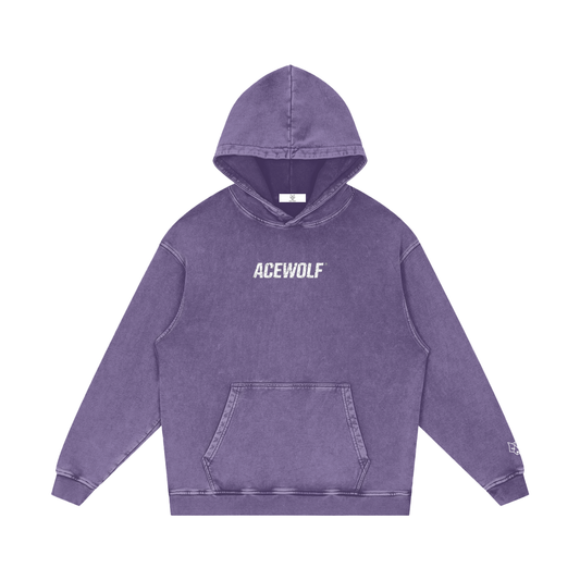 ACEWOLF® 'CHAMPIONSHIP RUN' OVERSIZED HOODIE - PURPLE
