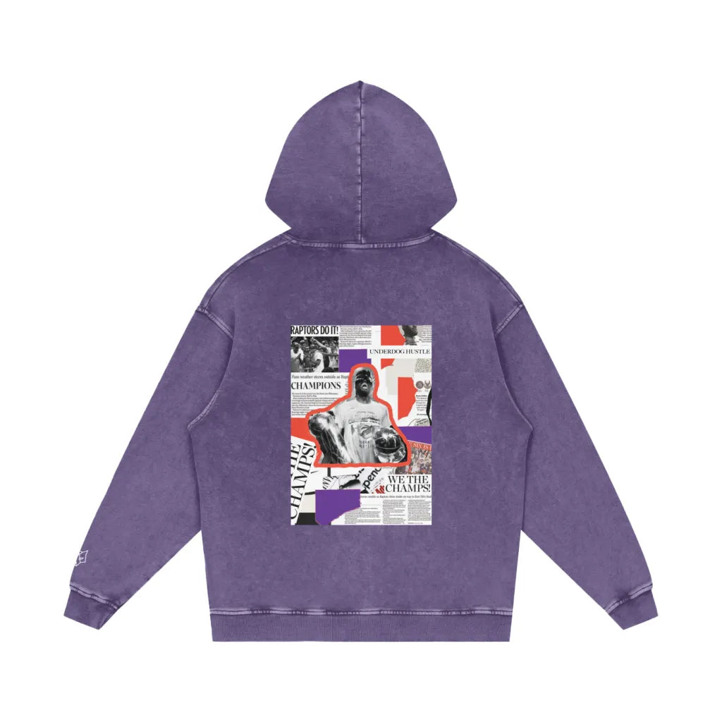 ACEWOLF® 'CHAMPIONSHIP RUN' OVERSIZED HOODIE - PURPLE