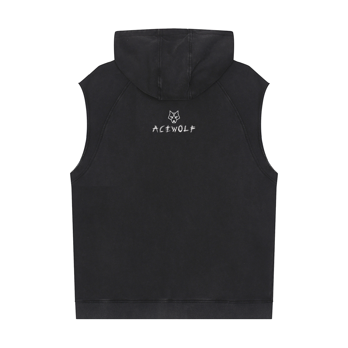 ACEWOLF® Washed Sleeveless Hoodie
